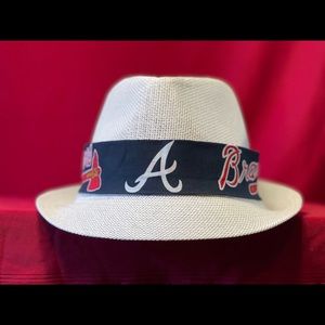 White Atlanta Braves fedora